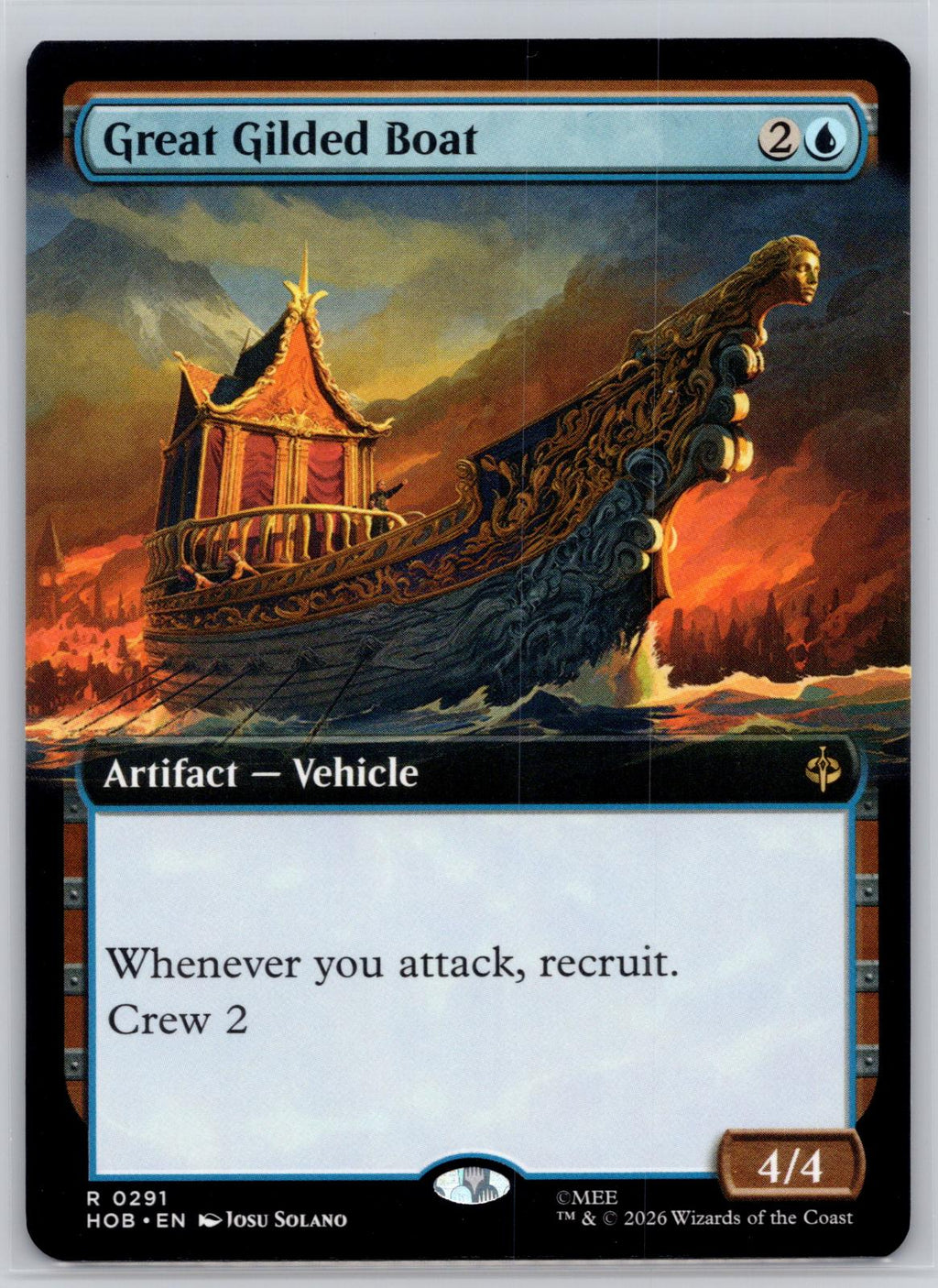 Great Gilded Boat (Extended Art) The Hobbit Magic: The Gathering Near Mint
