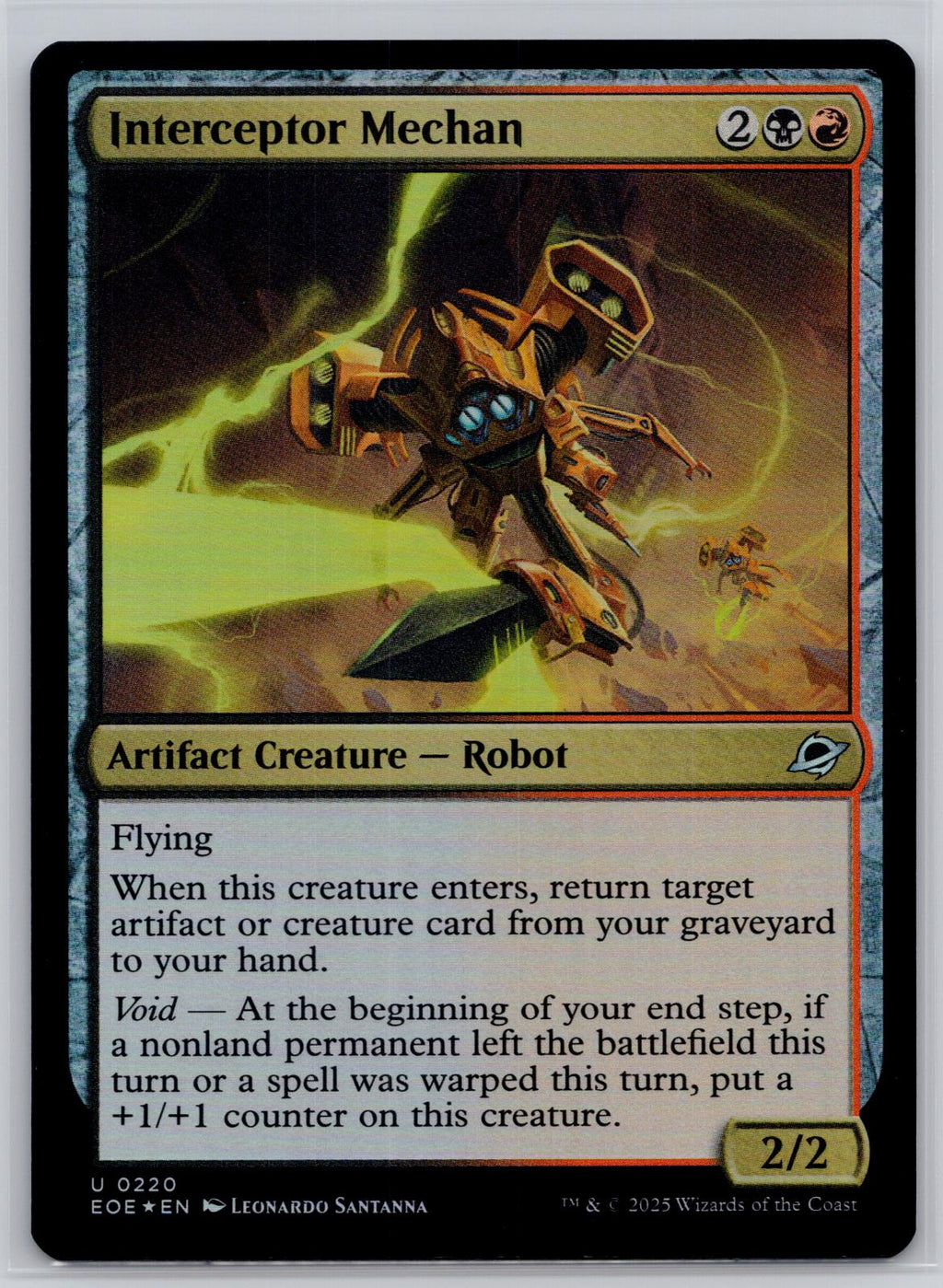 Interceptor Mechan Edge of Eternities Magic: The Gathering Foil Near Mint