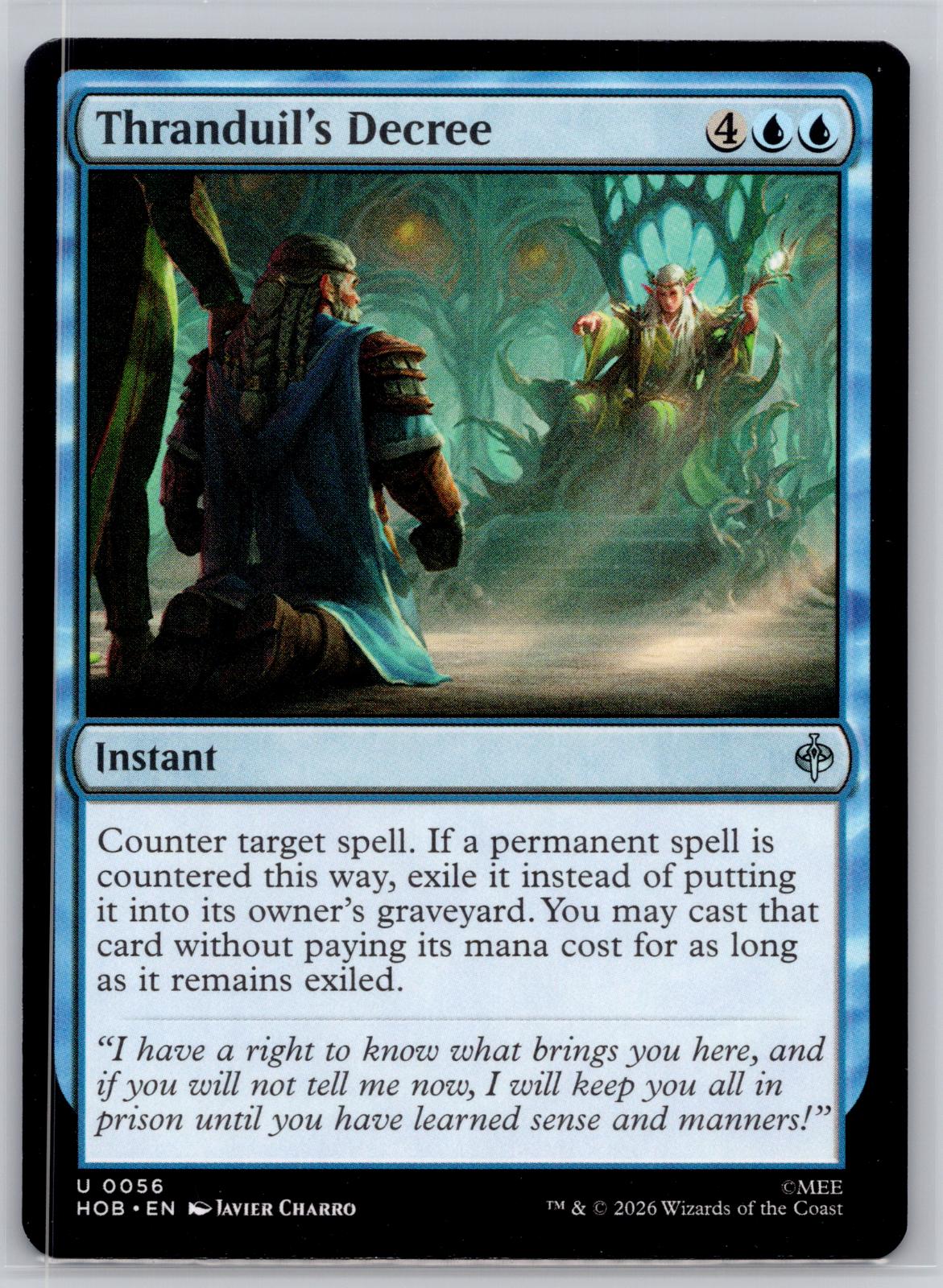 Thranduil's Decree The Hobbit Magic: The Gathering Near Mint