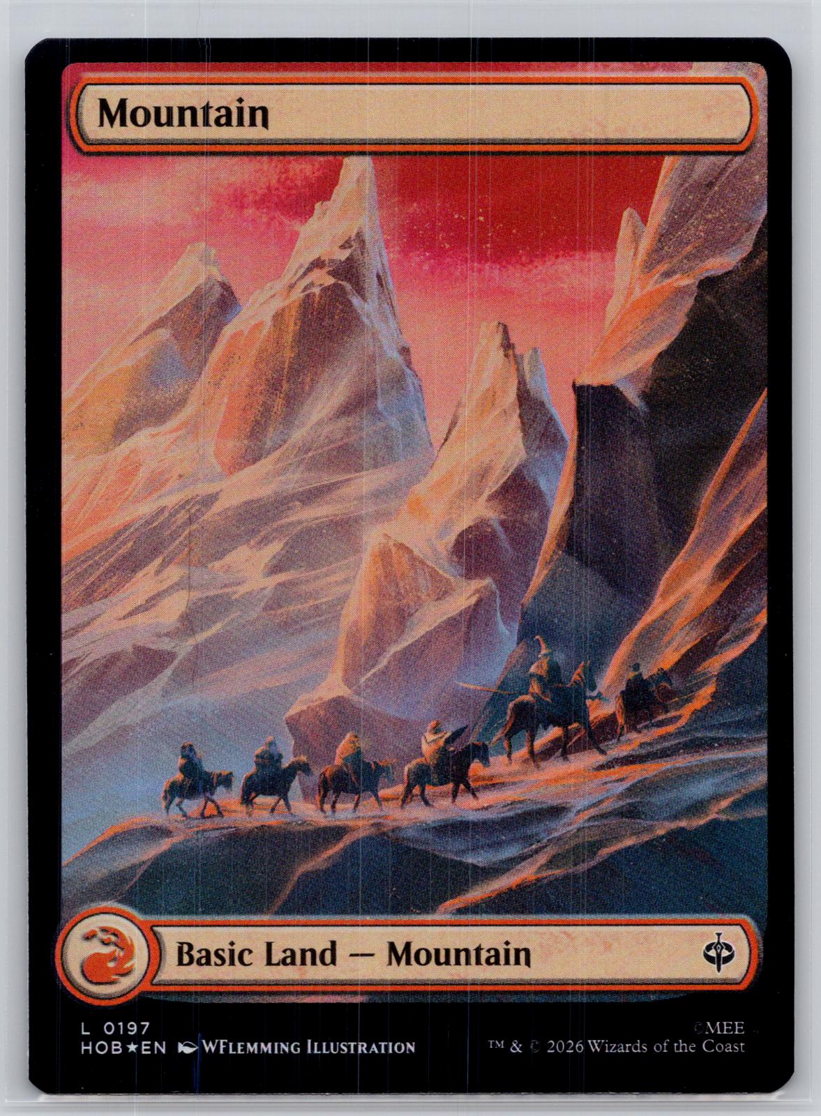Mountain (0197) The Hobbit Magic: The Gathering Foil Near Mint