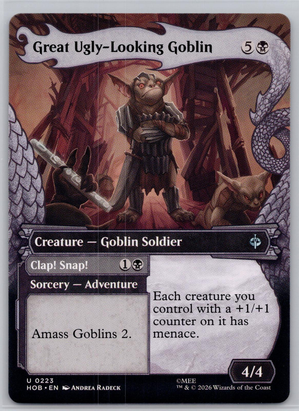 Great Ugly-Looking Goblin (Showcase) The Hobbit Magic: The Gathering Near Mint
