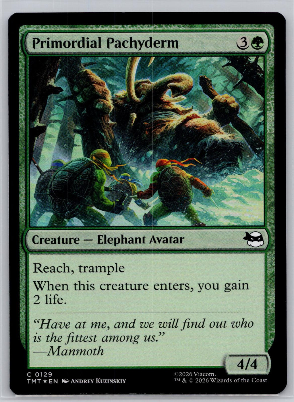Primordial Pachyderm Teenage Mutant Ninja Turtles Magic: The Gathering Foil NM