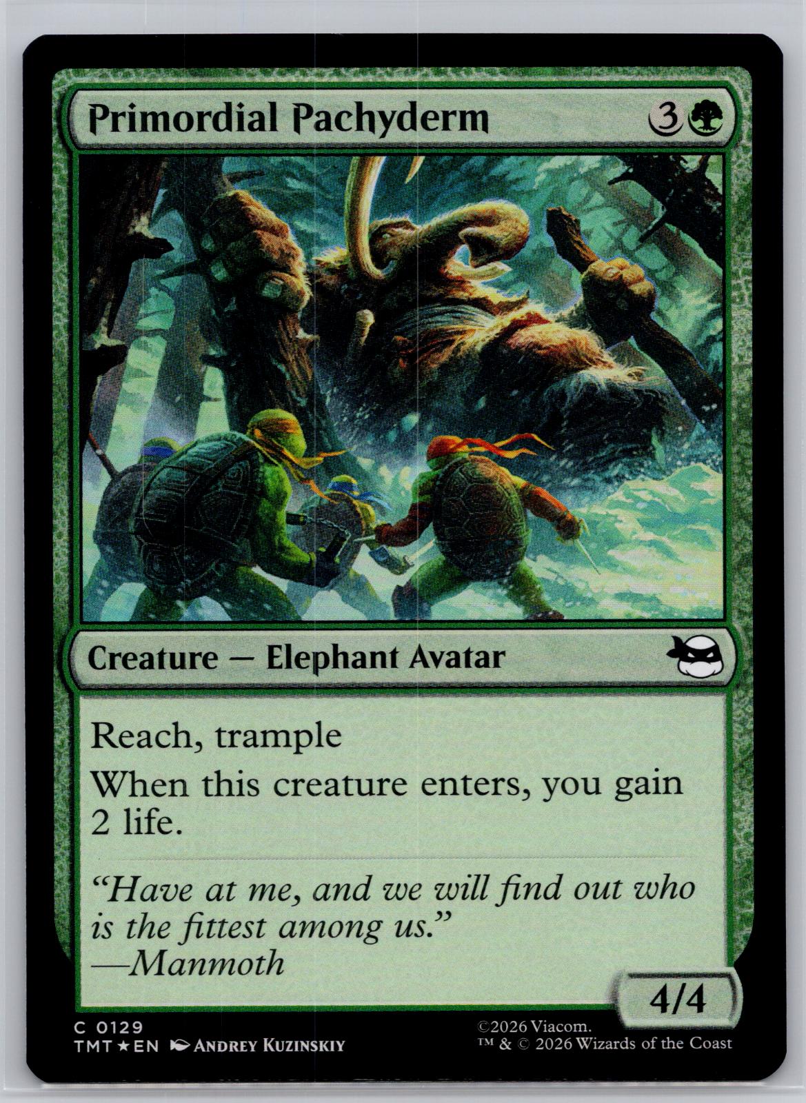 Primordial Pachyderm Teenage Mutant Ninja Turtles Magic: The Gathering Foil NM