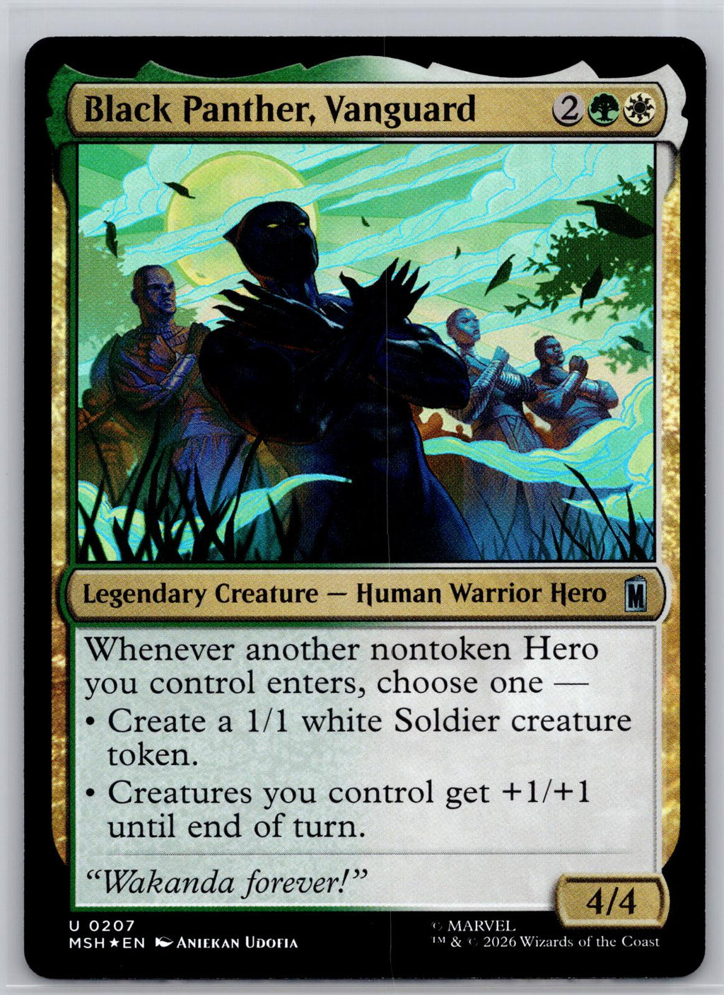 Black Panther, Vanguard Marvel Super Heroes Magic: The Gathering Foil Near Mint