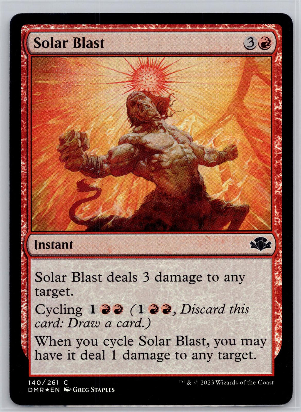 Solar Blast Dominaria Remastered Magic: The Gathering Foil Near Mint