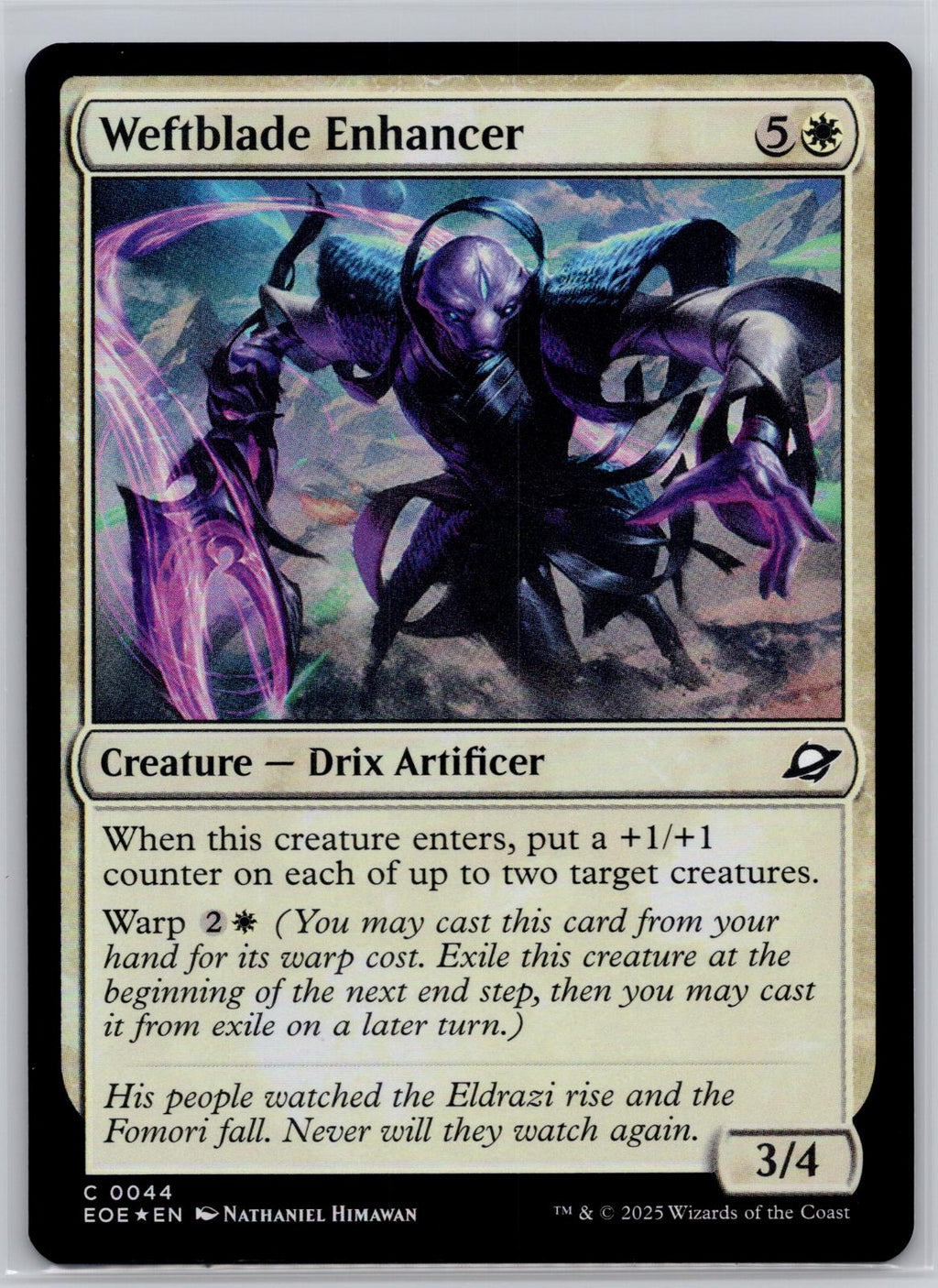 Weftblade Enhancer Edge of Eternities Magic: The Gathering Foil Near Mint