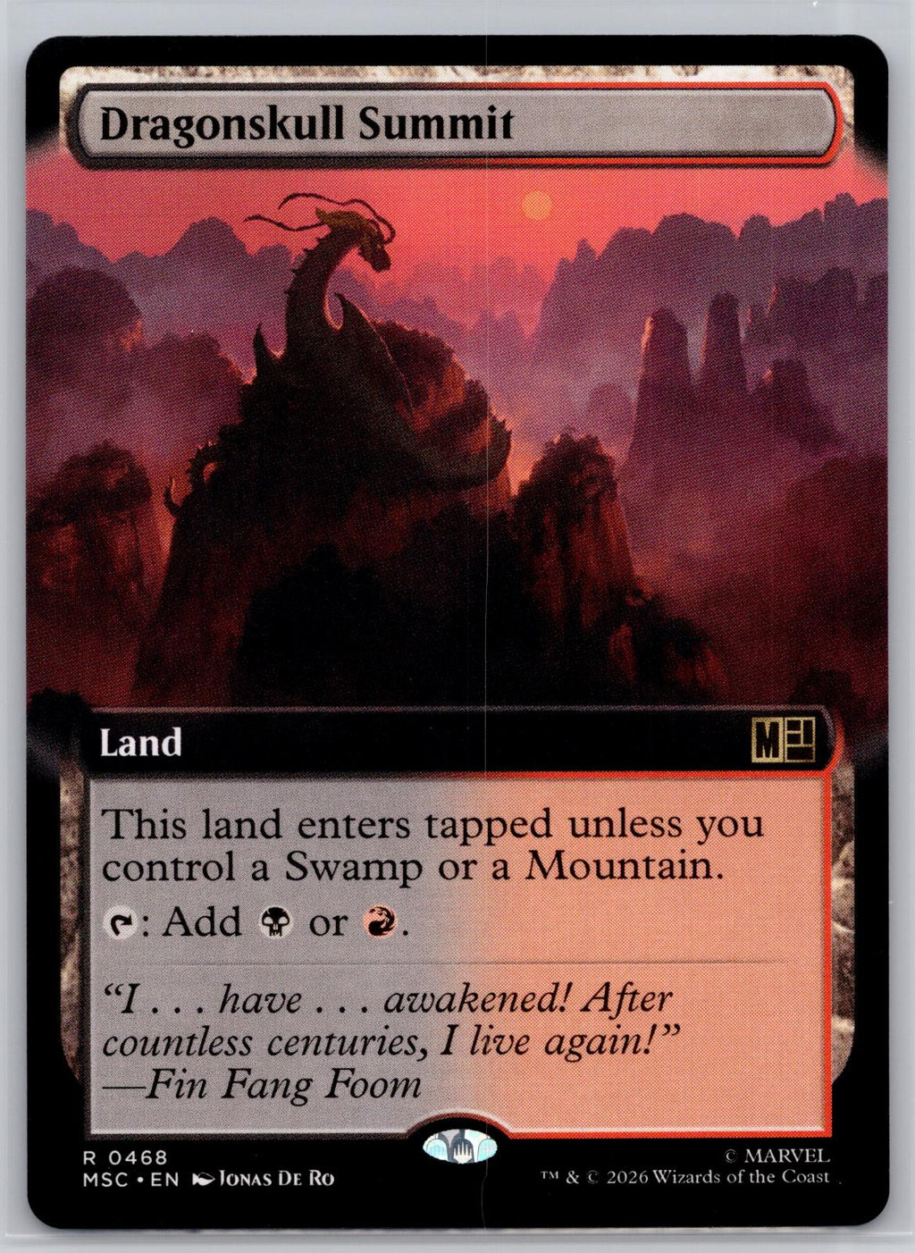 Dragonskull Summit (Extended Art) Commander: Marvel Super Heroes M:TG NM