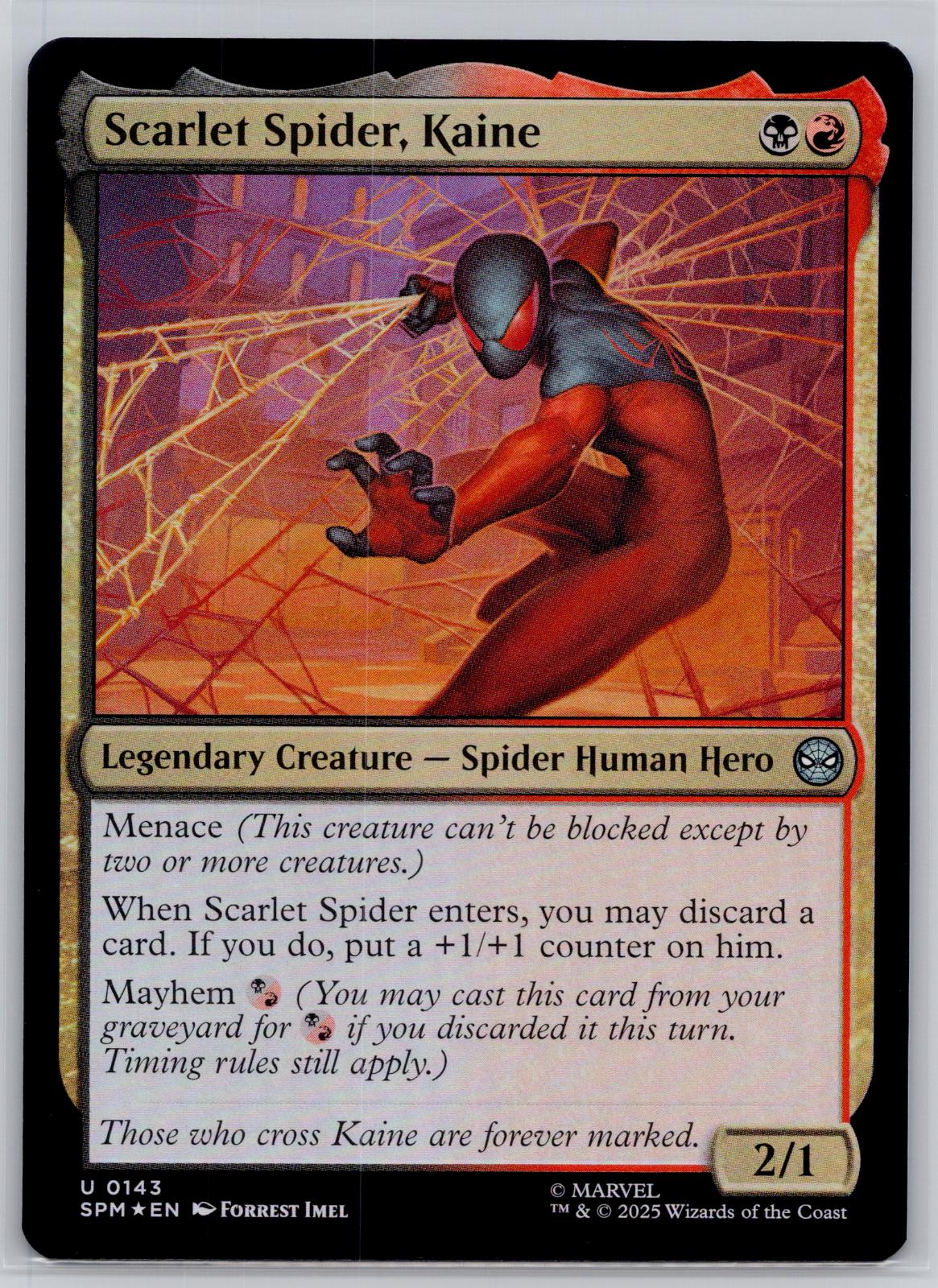 Scarlet Spider, Kaine Marvel's Spider-Man Magic: The Gathering Foil Near Mint