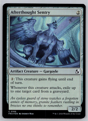 Afterthought Sentry Reality Fracture Magic: The Gathering Foil Near Mint