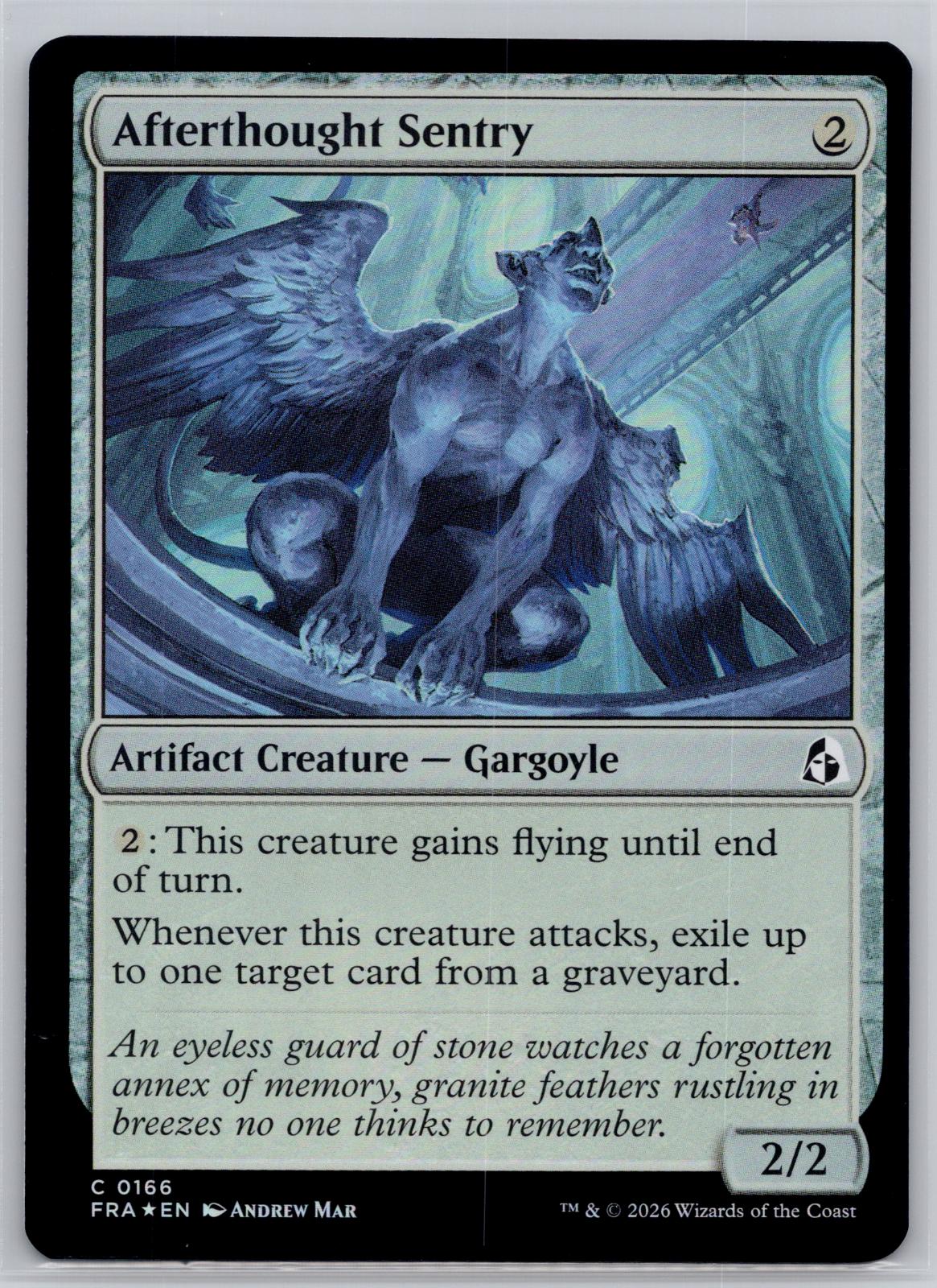 Afterthought Sentry Reality Fracture Magic: The Gathering Foil Near Mint
