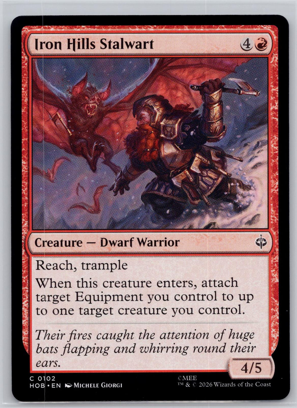 Iron Hills Stalwart The Hobbit Magic: The Gathering Near Mint