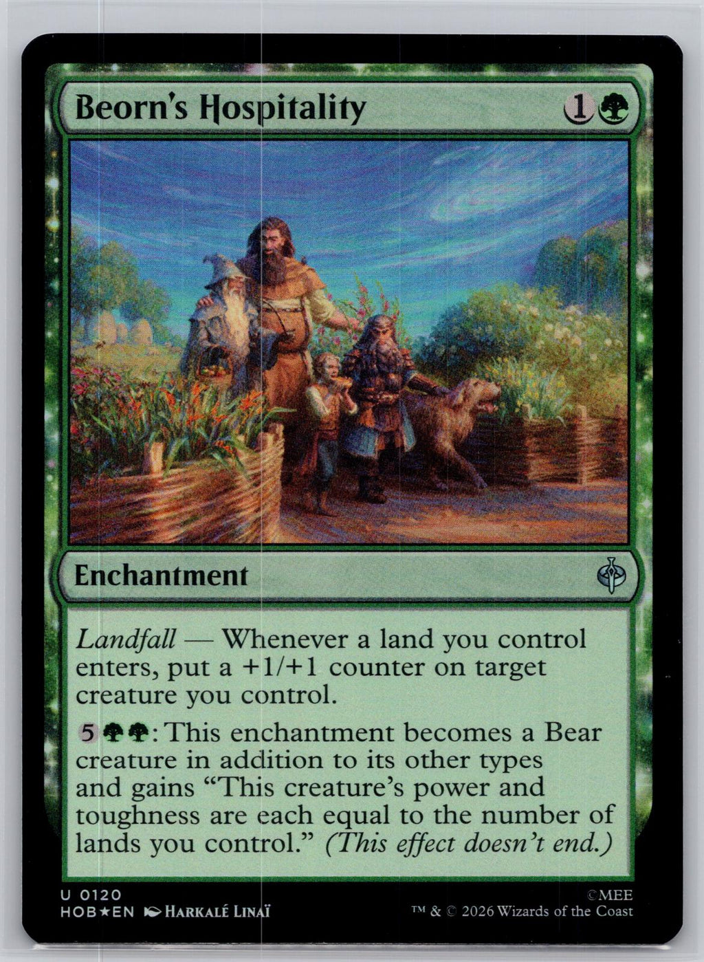 Beorn's Hospitality The Hobbit Magic: The Gathering Foil Near Mint
