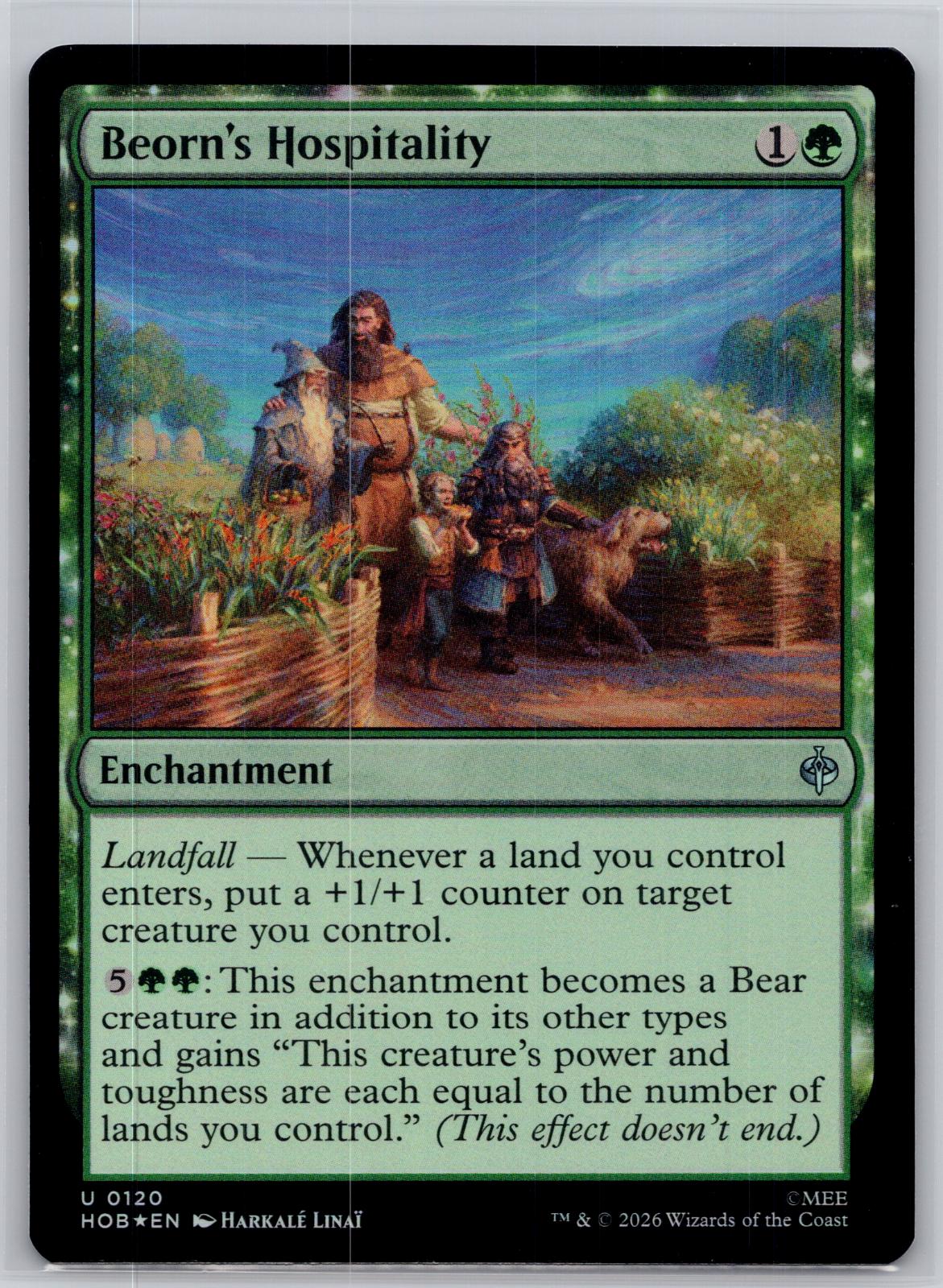 Beorn's Hospitality The Hobbit Magic: The Gathering Foil Near Mint