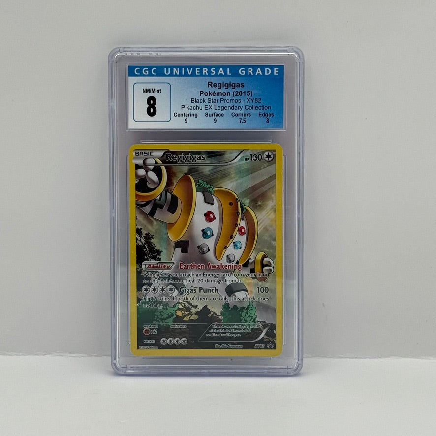 Regigigas 2015 Pokemon Black Star Promos XY82 Pikachu EX Legendary Collection CGC 8 NM/Mint