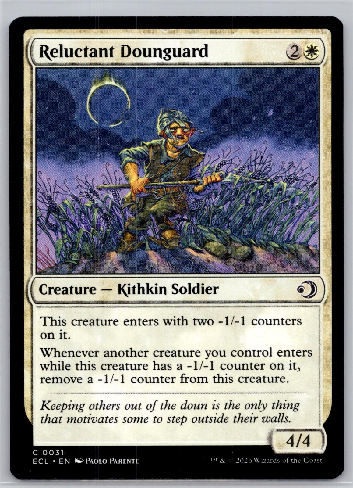 Reluctant Dounguard Lorwyn Eclipsed Magic: The Gathering Near Mint