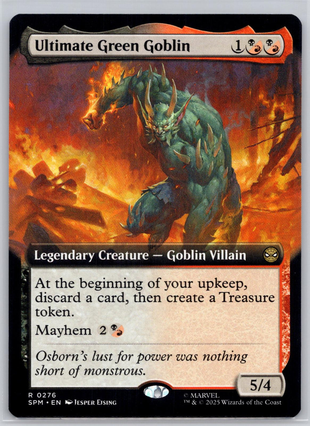 Ultimate Green Goblin (Extended Art) Marvel's Spider-Man Magic: The Gathering NM