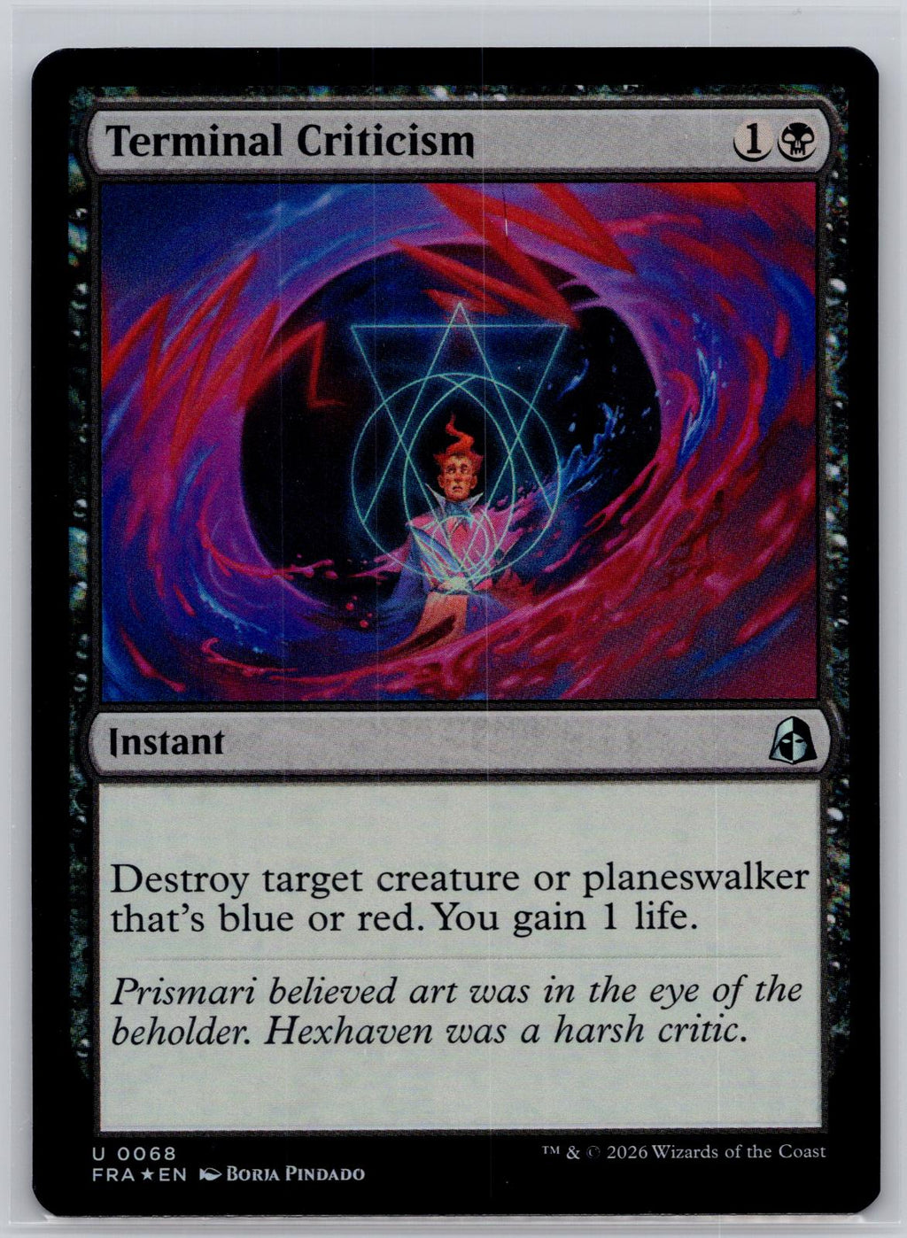 Terminal Criticism Reality Fracture Magic: The Gathering Foil Near Mint