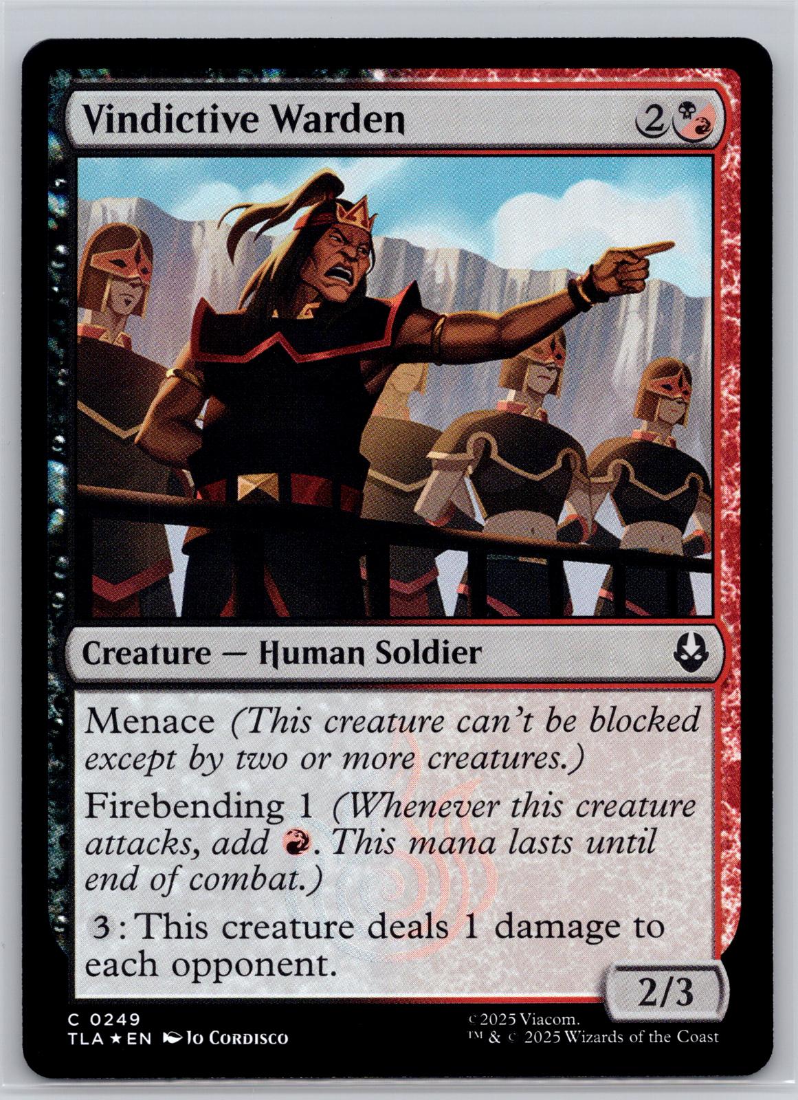 Vindictive Warden Avatar: The Last Airbender Magic: The Gathering Foil Near Mint
