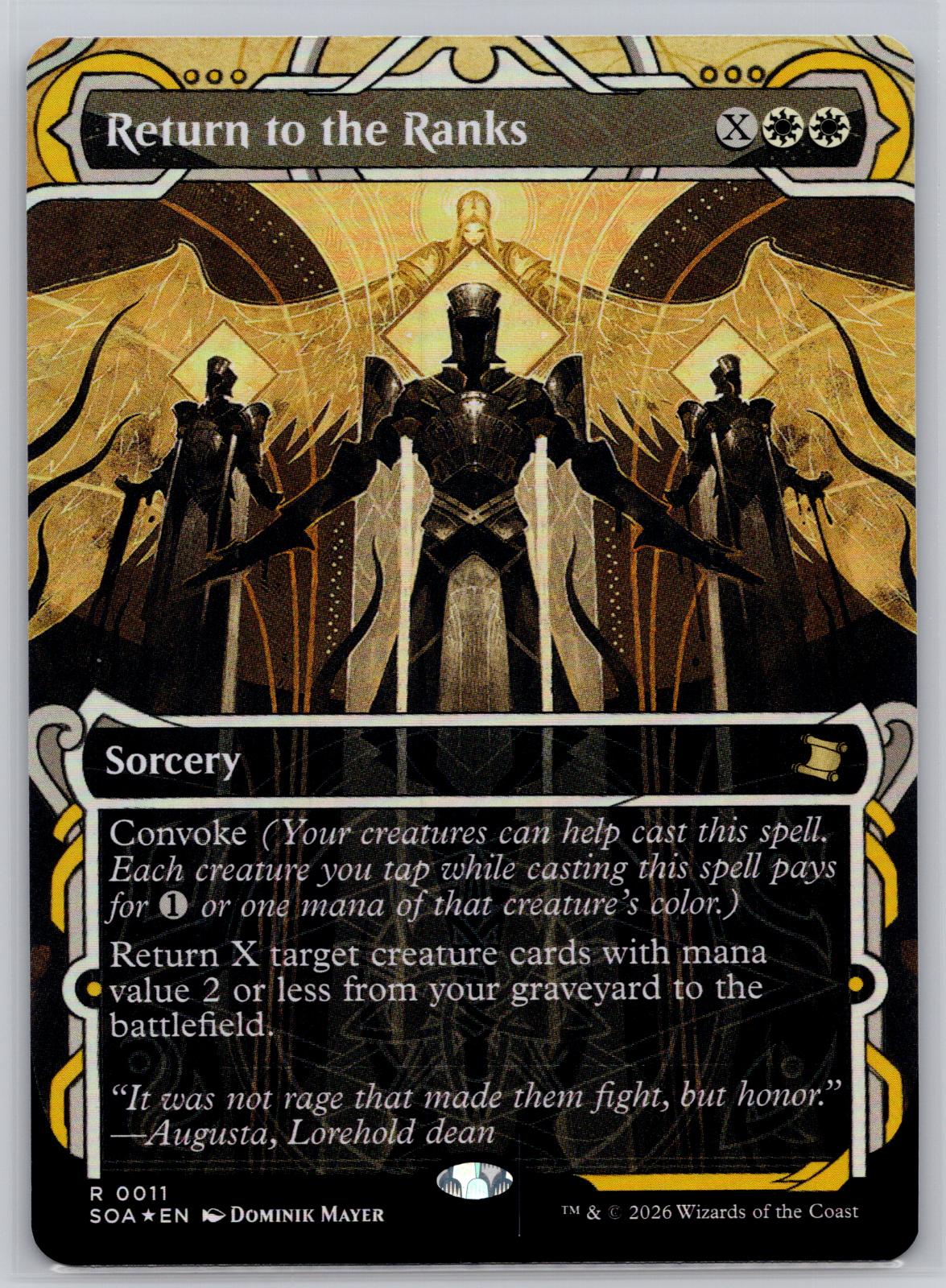 Return to the Ranks Secrets of Strixhaven: Mystical Archive M:TG Foil NM