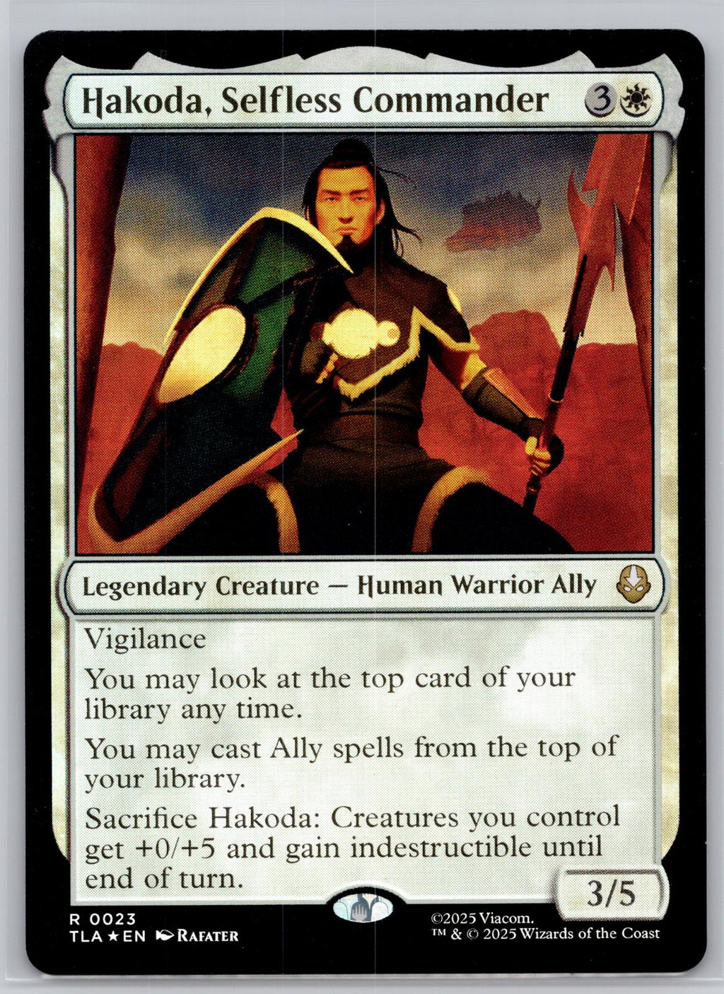 Hakoda, Selfless Commander Avatar: The Last Airbender M:TG Foil NM