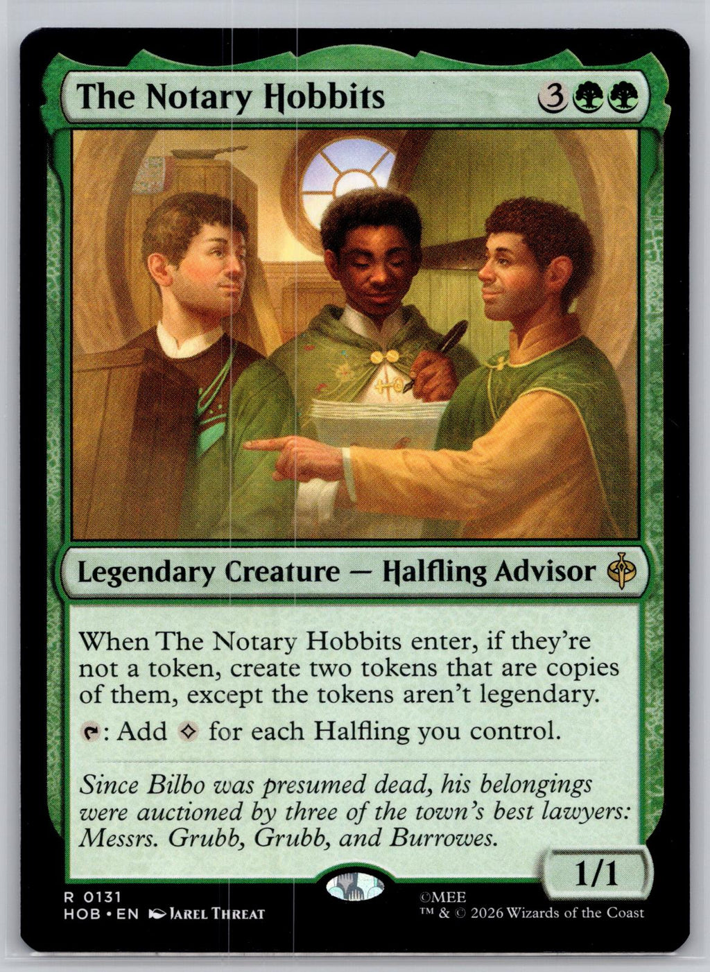 The Notary Hobbits The Hobbit Magic: The Gathering Near Mint