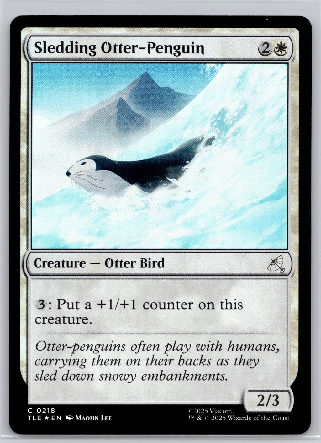 Sledding Otter-Penguin Avatar: The Last Airbender: Eternal-Legal M:TG Foil NM