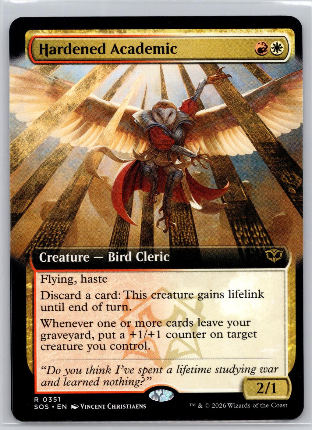 Hardened Academic (Extended Art) Secrets of Strixhaven Magic: The Gathering NM