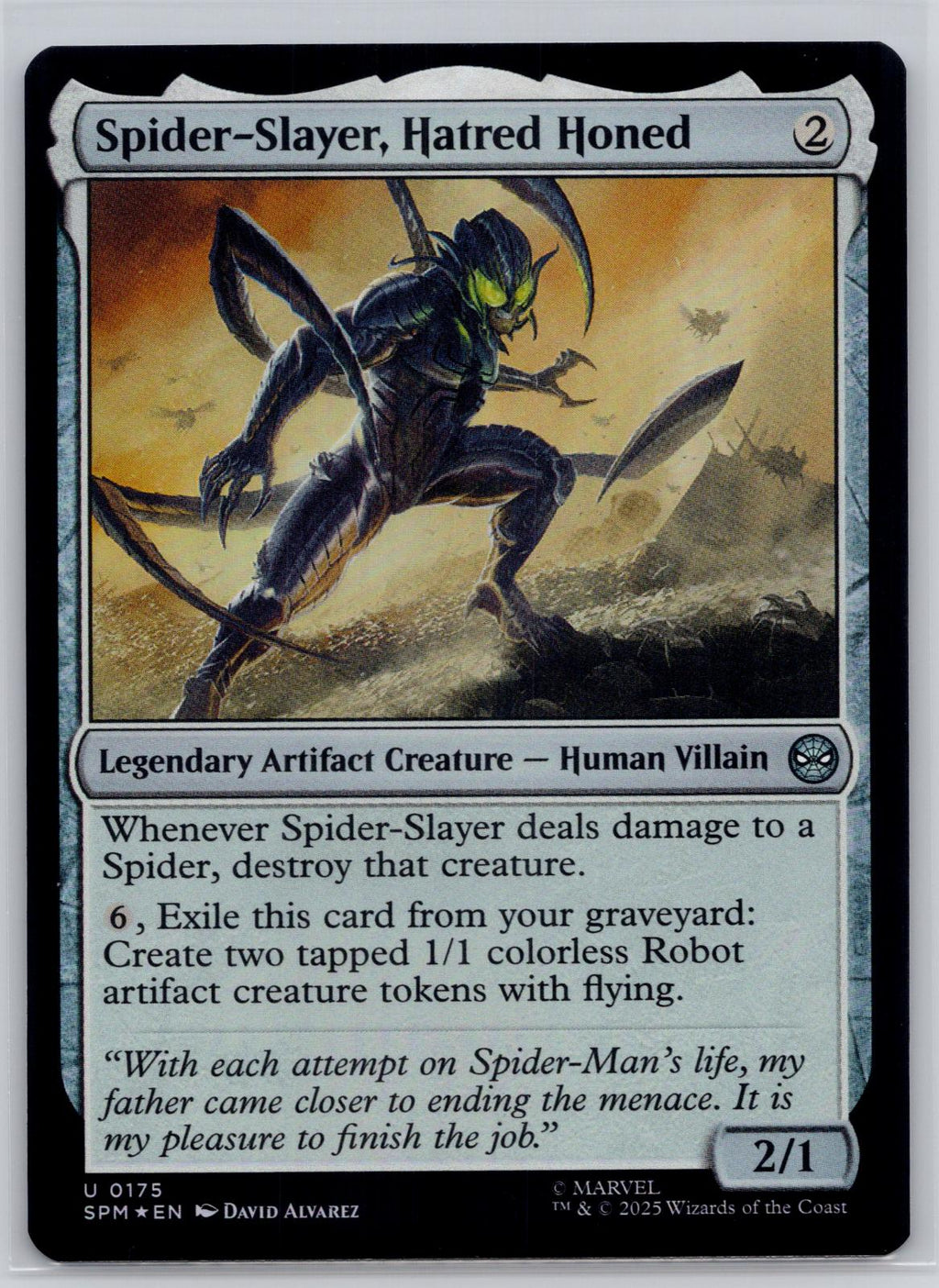 Spider-Slayer, Hatred Honed Marvel's Spider-Man Magic: The Gathering Foil NM