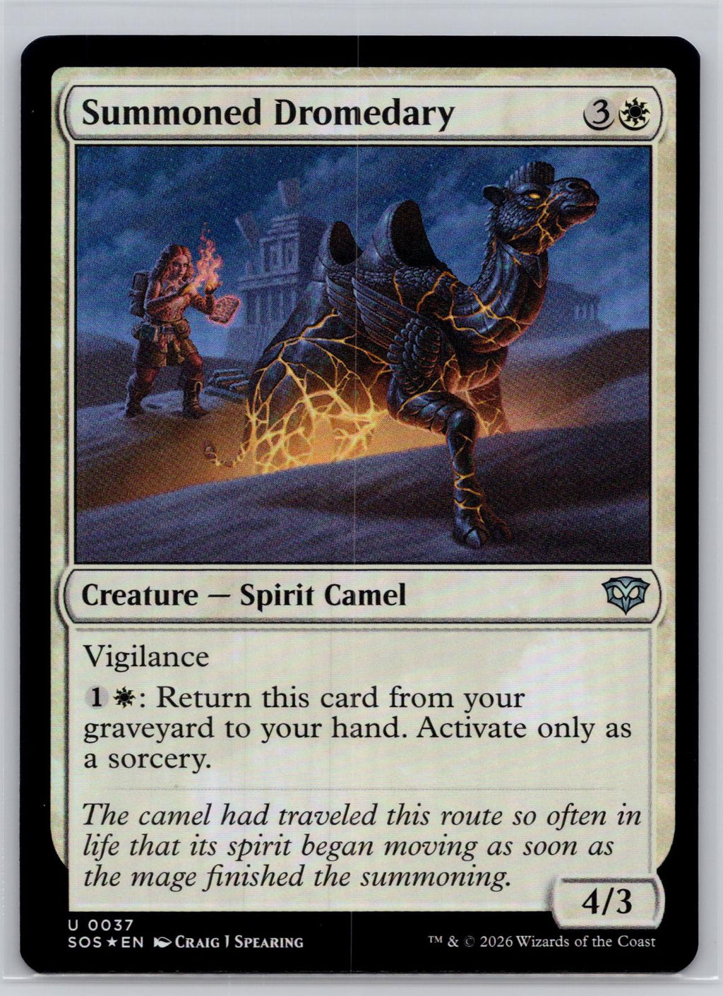 Summoned Dromedary Secrets of Strixhaven Magic: The Gathering Foil Near Mint