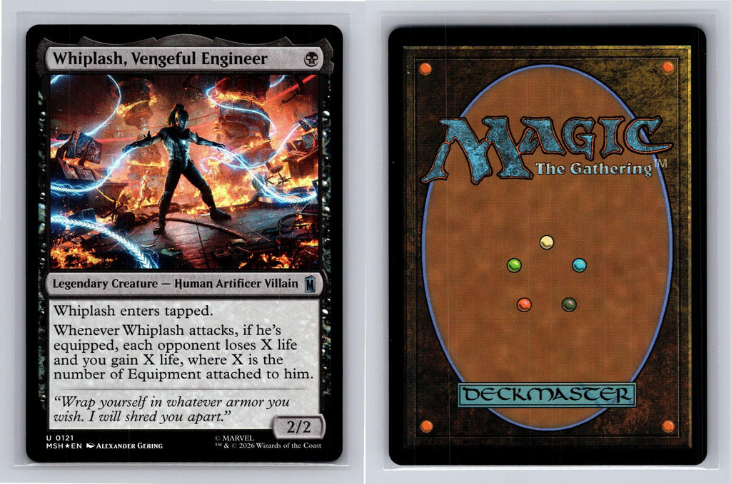 Whiplash, Vengeful Engineer Marvel Super Heroes Magic: The Gathering Foil NM