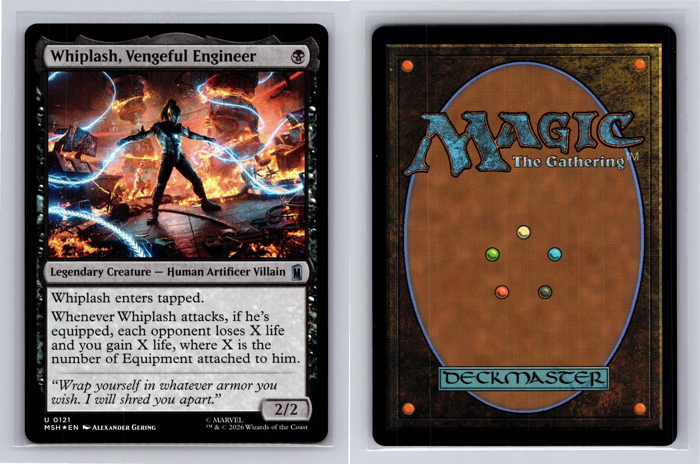 Whiplash, Vengeful Engineer Marvel Super Heroes Magic: The Gathering Foil NM