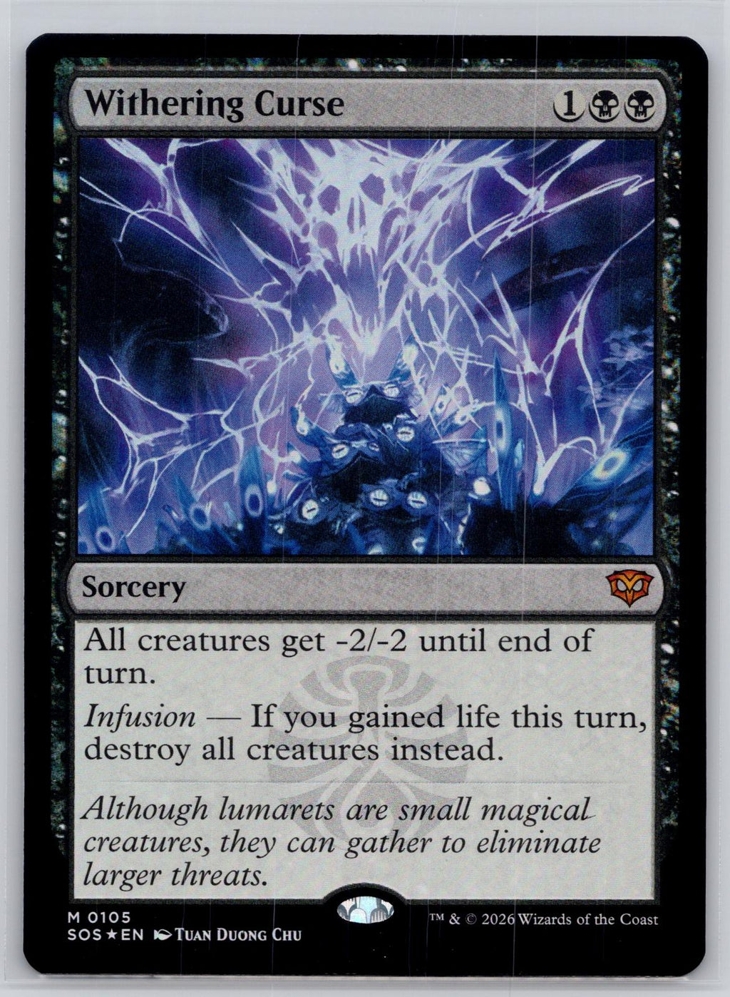 Withering Curse Secrets of Strixhaven Magic: The Gathering Foil Near Mint