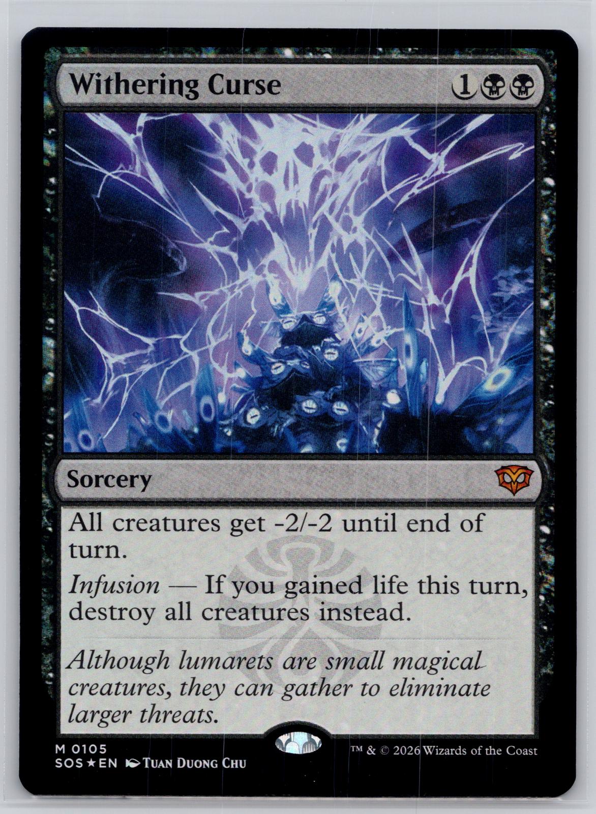 Withering Curse Secrets of Strixhaven Magic: The Gathering Foil Near Mint
