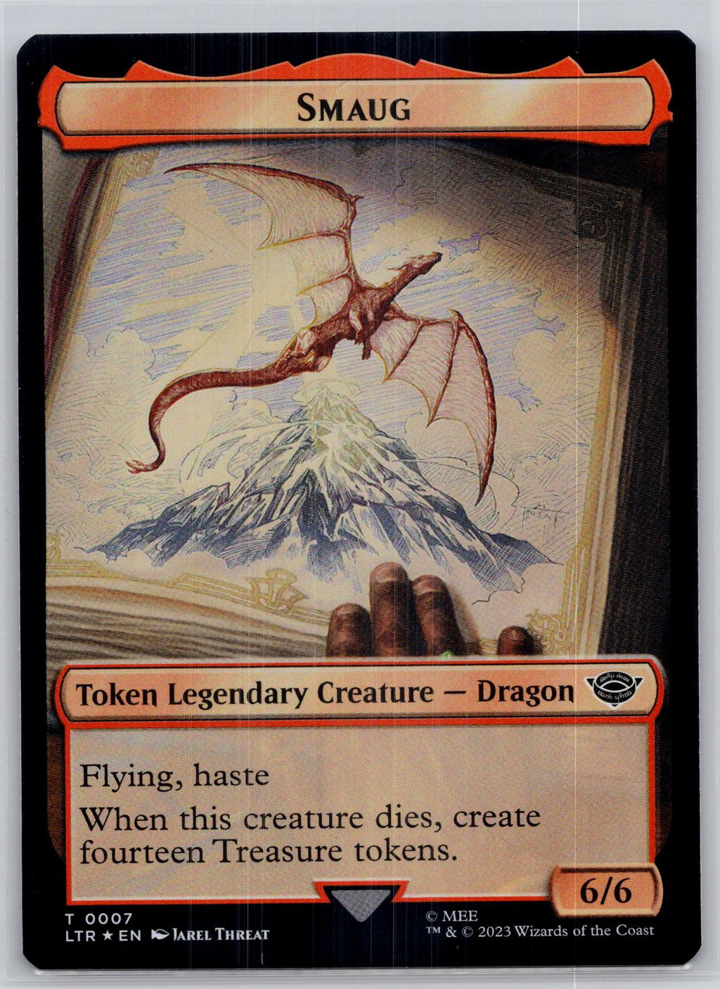 Smaug // Food (0011) 2-Sided Token The LotR: Tales of Middle-earth M:TG Foil NM