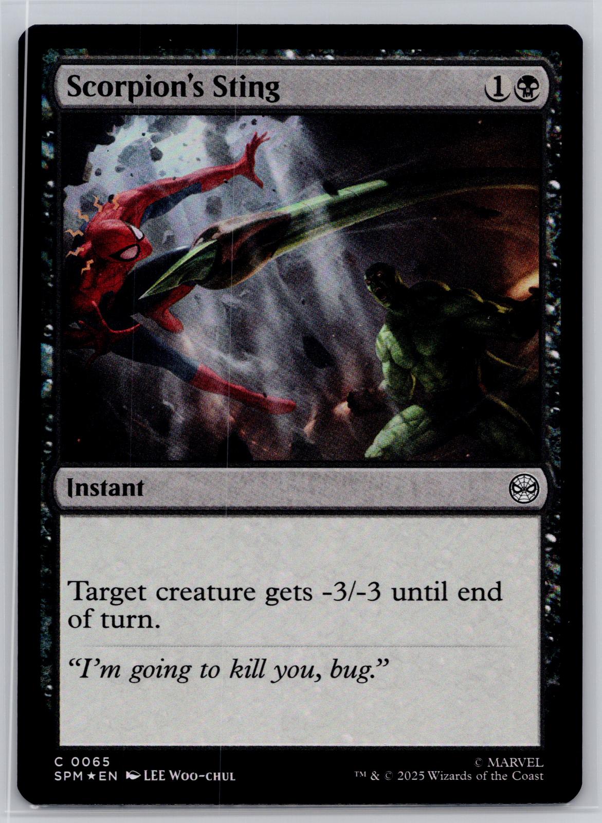 Scorpion's Sting Marvel's Spider-Man Magic: The Gathering Foil Near Mint
