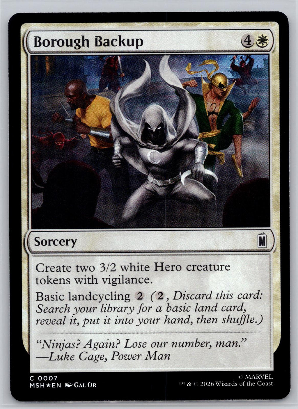 Borough Backup Marvel Super Heroes Magic: The Gathering Foil Near Mint