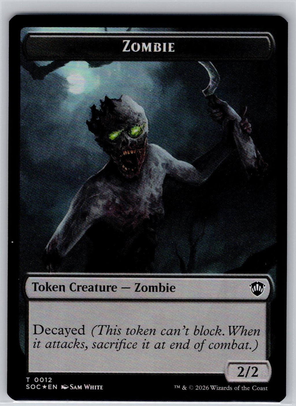 Snake // Zombie Double-Sided Token Commander: Secrets of Strixhaven M:TG Foil NM