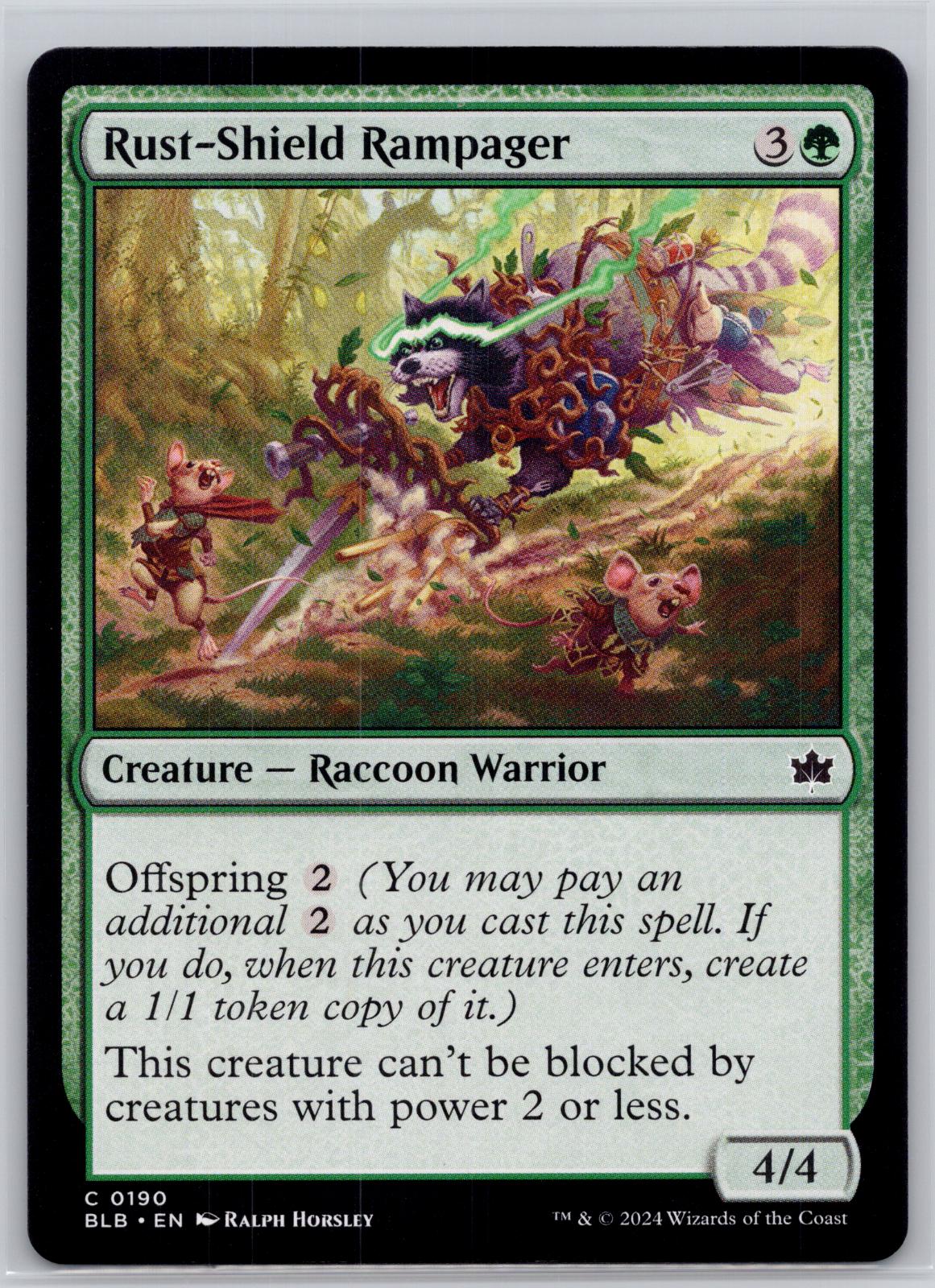 Rust-Shield Rampager Bloomburrow Magic: The Gathering Near Mint