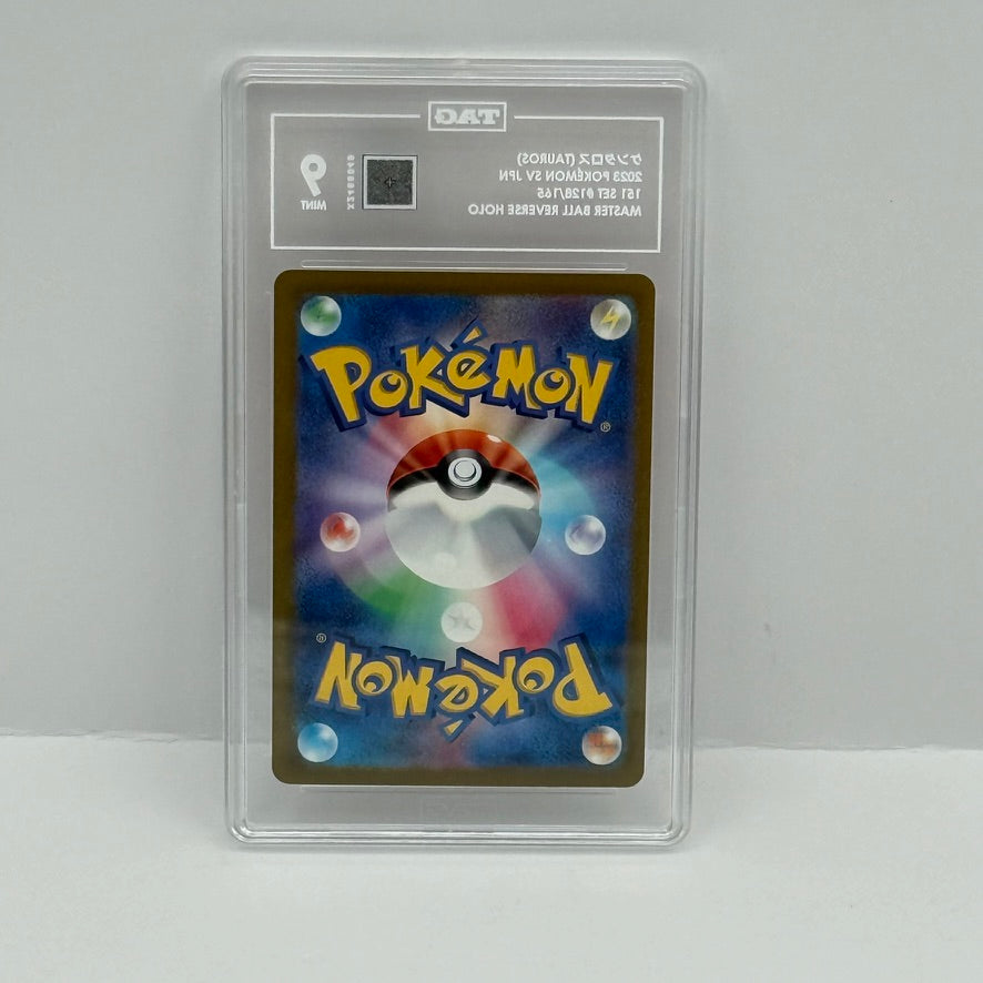 Tauros 2023 Pokemon Scarlet & Violet JPN 151 #128 Master Ball Reverse Holo TAG 9 Mint