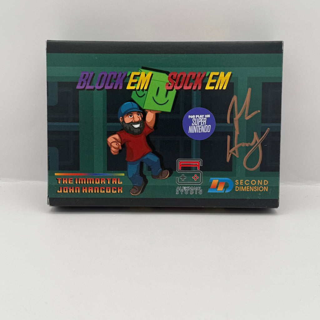 Super Block'em Sock'em (Signed by John Hancock) - SNES - CIB