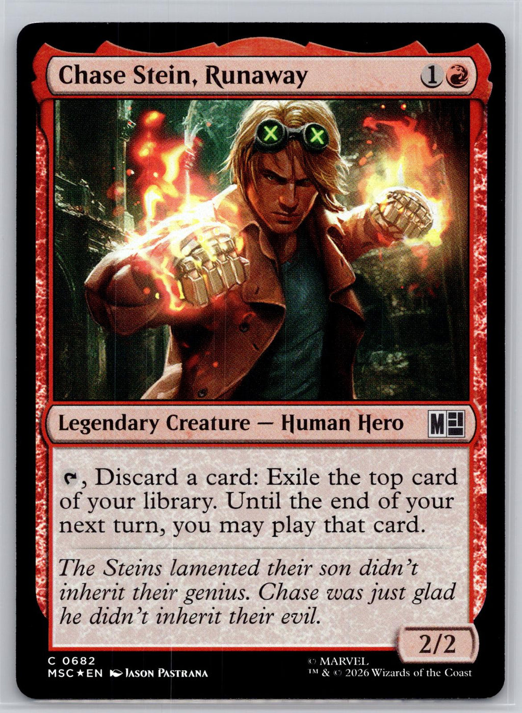 Chase Stein, Runaway Commander: Marvel Super Heroes Magic: The Gathering Foil NM