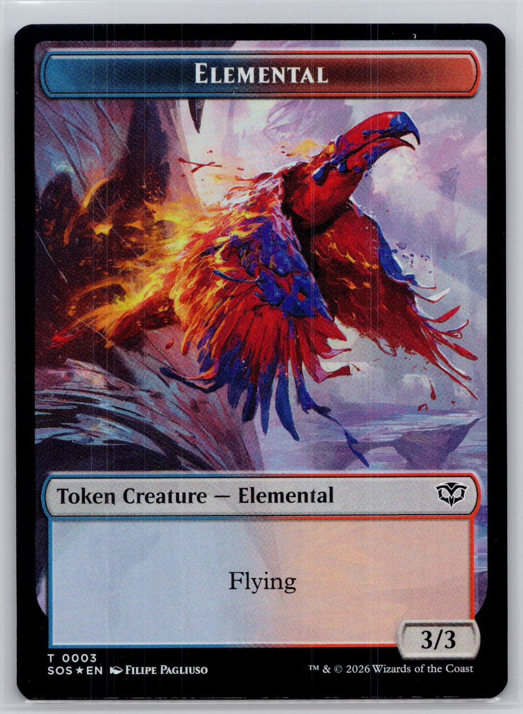 Elemental // Treasure Double-Sided Token Secrets of Strixhaven M:TG Foil NM