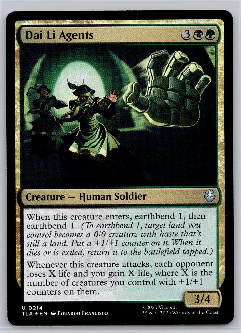 Dai Li Agents Avatar: The Last Airbender Magic: The Gathering Foil Near Mint
