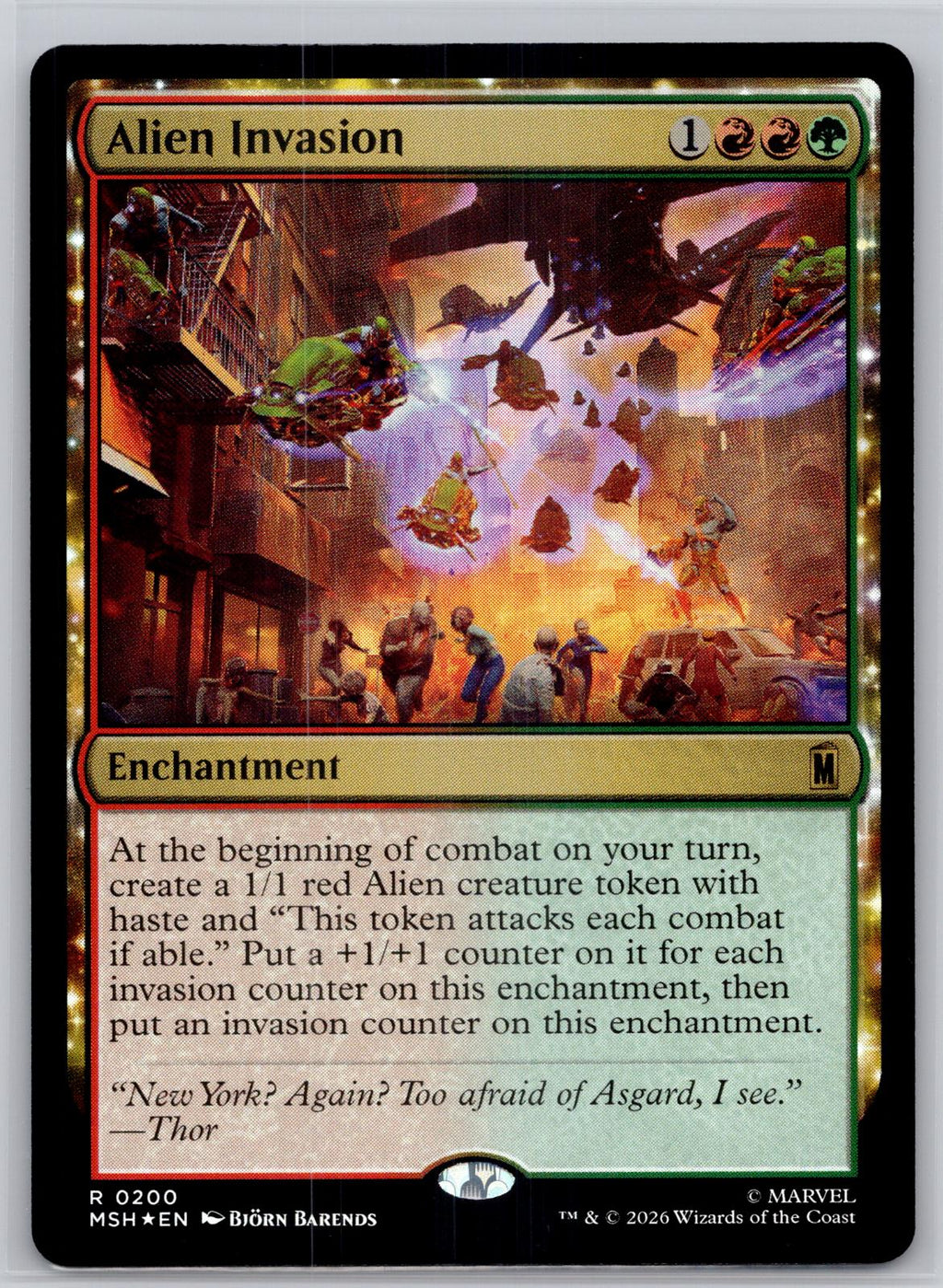 Alien Invasion Marvel Super Heroes Magic: The Gathering Foil Near Mint