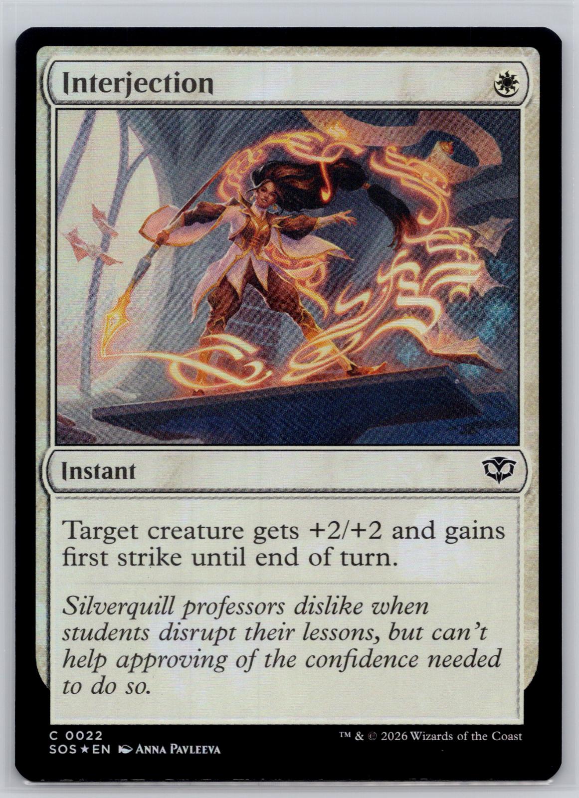 Interjection Secrets of Strixhaven Magic: The Gathering Foil Near Mint
