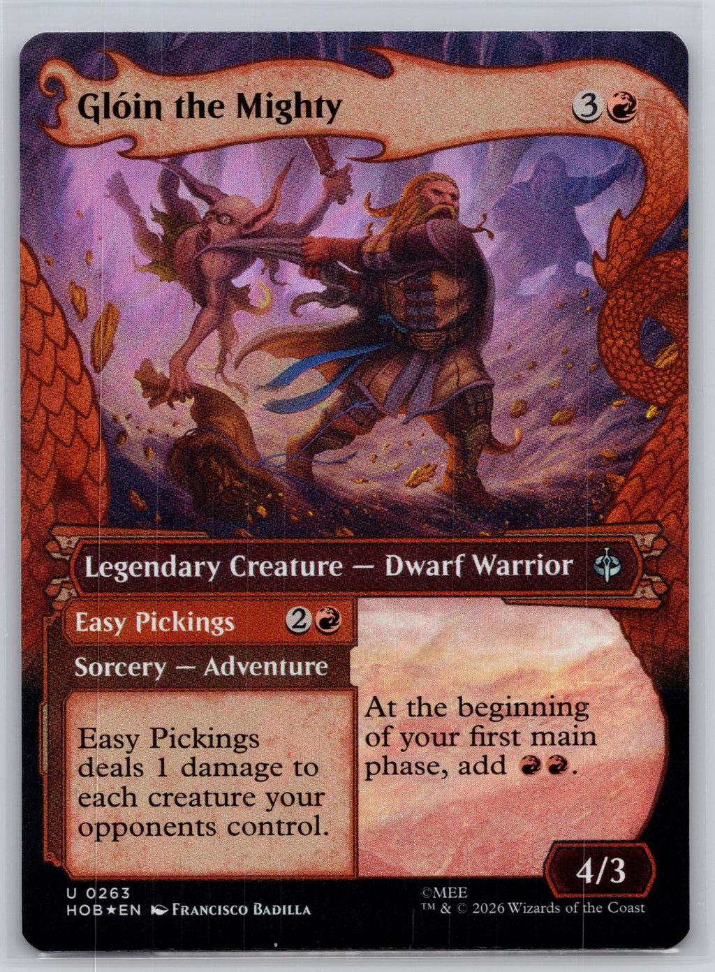 Gloin the Mighty (Showcase) (Surge Foil) Holo The Hobbit Magic: The Gathering NM