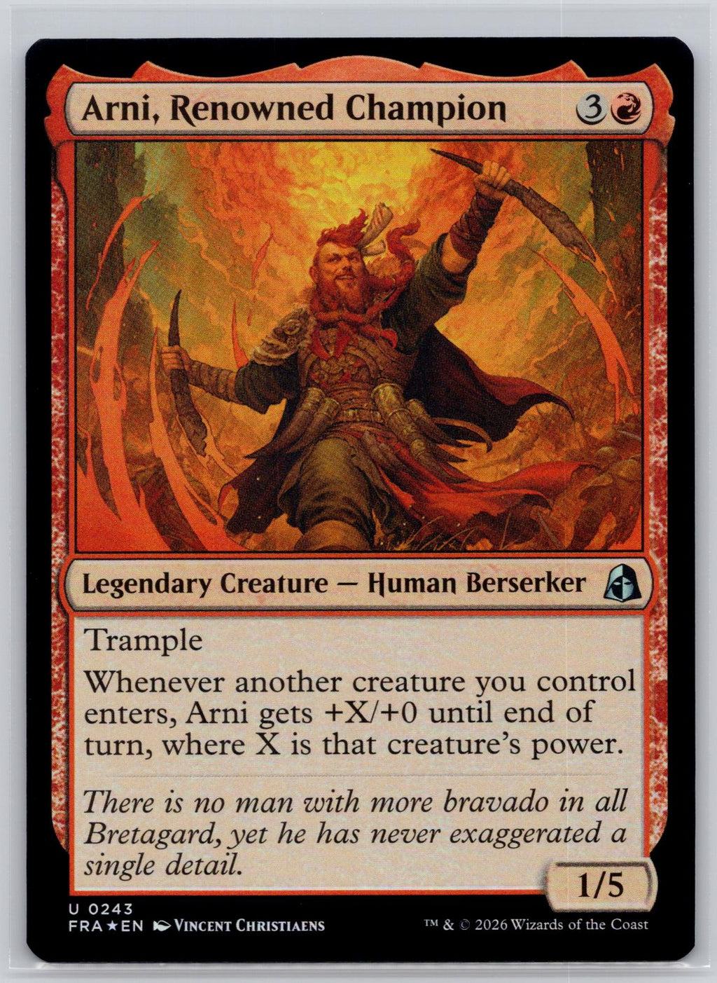 Arni, Renowned Champion Reality Fracture Magic: The Gathering Foil Near Mint