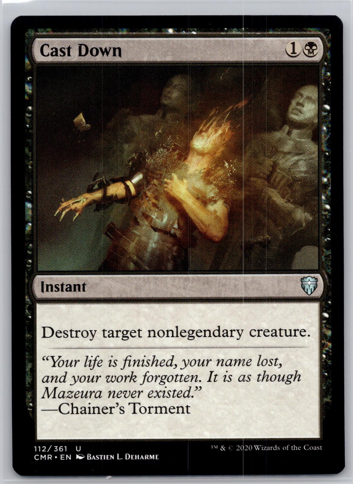 Cast Down Commander Legends Magic: The Gathering Near Mint