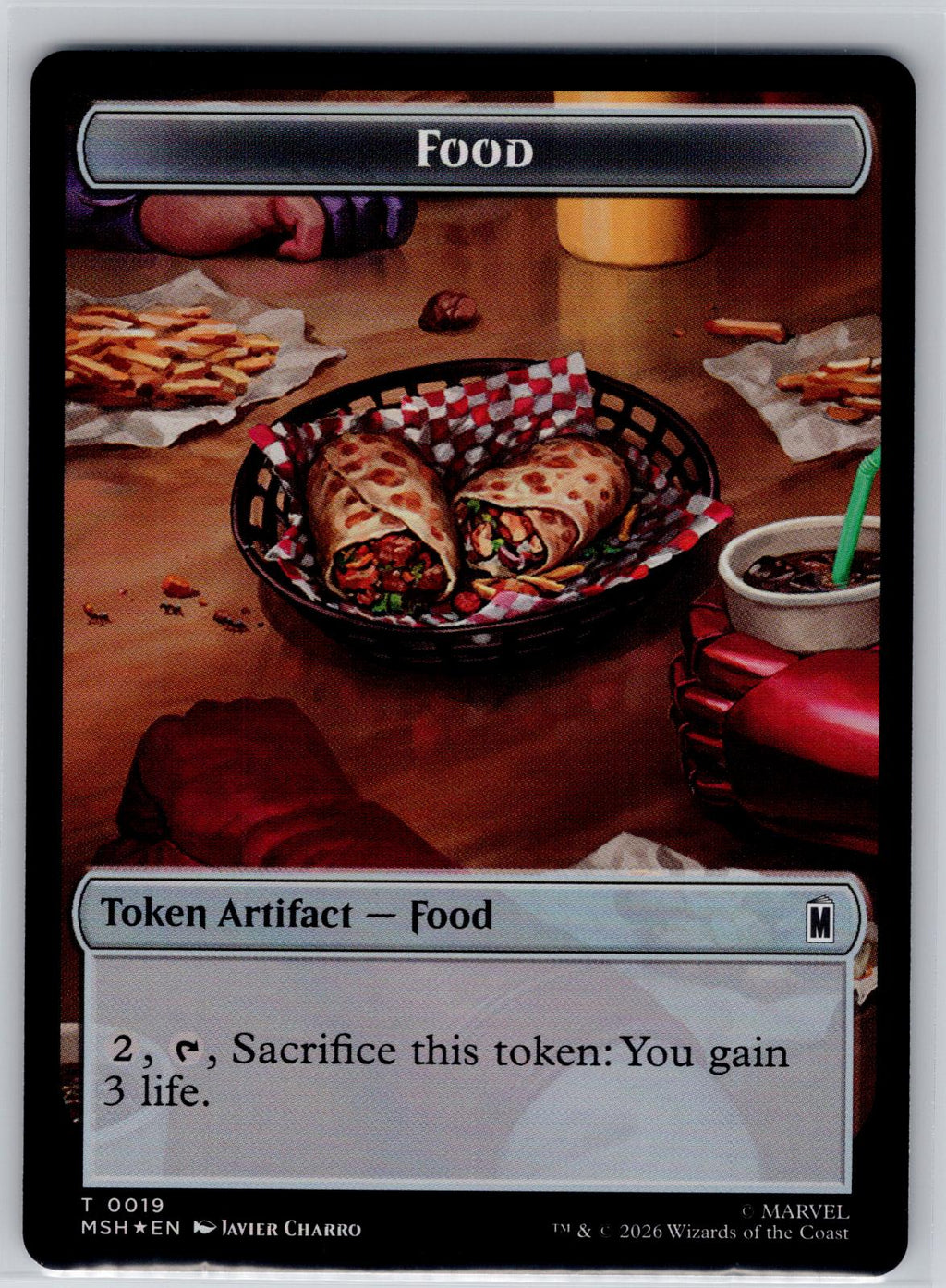 Leviathan // Food Double-Sided Token Holo Marvel Super Heroes M:TG Foil NM