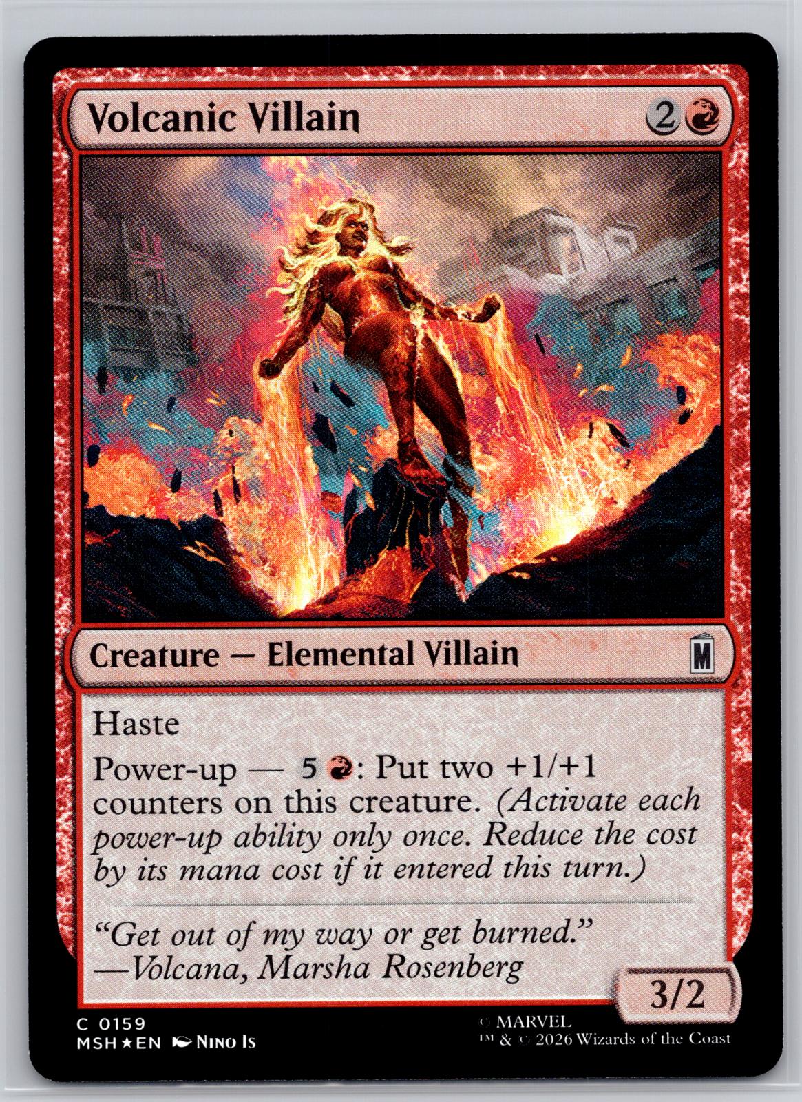 Volcanic Villain Marvel Super Heroes Magic: The Gathering Foil Near Mint